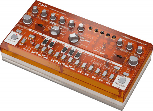 BEHRINGER TD-3-TG аналоговый басовый синтезатор, VCO с двумя формами волны, VCF, VCA, 16-шаговый секвенсор возможностью сохране фото 3