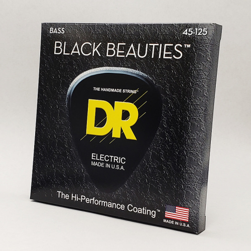 DR BKB5-45 BLACK BEAUTIES струны для 5-струнной бас-гитары чёрное покрытие нержавеющая сталь фото 2