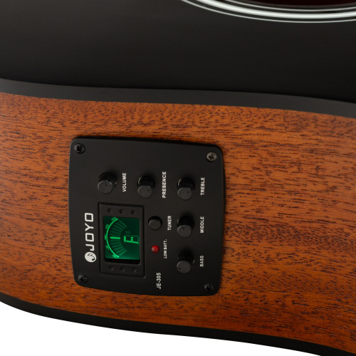 ROCKDALE Aurora D3-E Gloss C BK электроакустическая гитара дредноут с вырезом, цвет черный, глянцевое покрытие фото 8