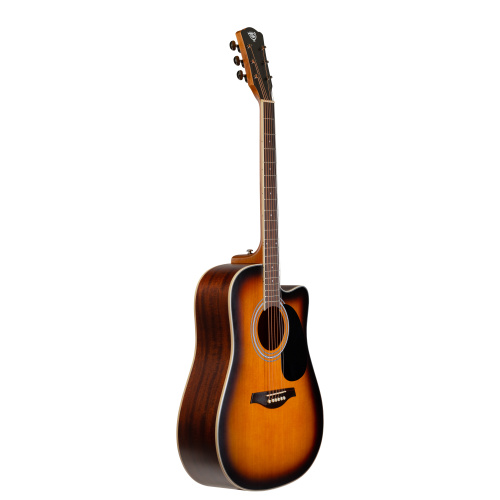 ROCKDALE Aurora D6 C SB Satin акустическая гитара, дредноут с вырезом, цвет санберст, сатиновое покрытие фото 2