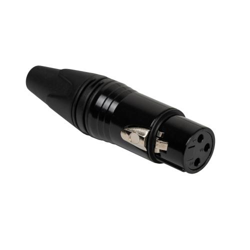 ROCKDALE XLR057 металлический кабельный разъем XLR мама (female) 3pin, цвет черный фото 2