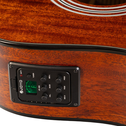 ROCKDALE Aurora D6 C E ALL-MAH Gloss электроакустическая гитара, дредноут с вырезом, корпус из махагони, цвет натуральный, глянц фото 7