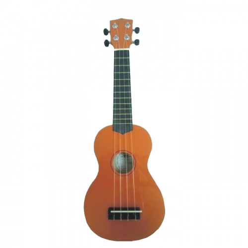 WIKI UK10G OR гитара укулеле сопрано, клен, цвет оранжевый глянец, чехол в комплекте фото 2