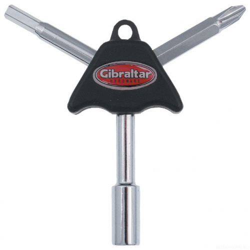 GIBRALTAR SC-GTK Tri Key Tool ключ для настройки барабанов с шестигранным и крестовым ключом
