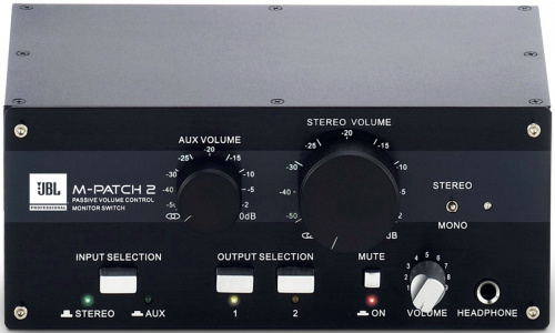JBL M-Patch 2 настольный контроллер студийных мониторов. Два стерео источника звука, две пары мониторов
