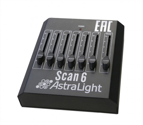 AstraLight Scan 6 компактный DMX пульт для статичных приборов, 6 каналов