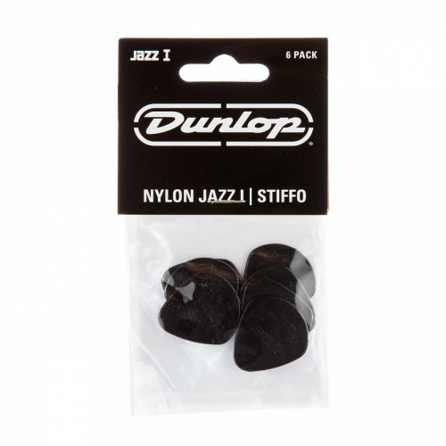 Dunlop Nylon Jazz I 47P1S 6Pack медиаторы, круглый кончик, толщина 1.1 мм, черные, 6 шт. фото 4