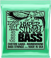 ERNIE BALL 2841 струны для бас-гитары Nickel Wound Bass Hyper Slinky (40-100)