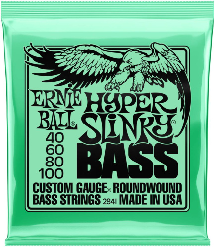 ERNIE BALL 2841 струны для бас-гитары Nickel Wound Bass Hyper Slinky (40-100)