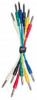 ROCKDALE IC016-15CM комплект из 6 шт патч-кабелей с разъёмами mono jack (TS) M, длина 15 см, 6 цветов