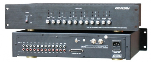 GONSIN TC-Z904B Передатчик сигнала для системы синхроперевода. 4 входных аудио каналов, выход на 4 канала, DB25 для подключения