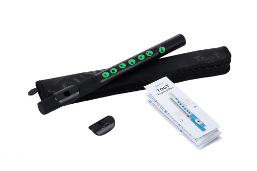 NUVO TooT (Black/Green) блок-флейта TooT, материал пластик, цвет чёрный/зелёный, в комплекте жёсткий чехол