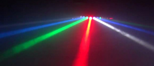 Led Star Color Fan Эффект светодиодный, веер из 8 цветных лучей. 8 светодиодов CREE 5Вт, 4 цвета RGB фото 3