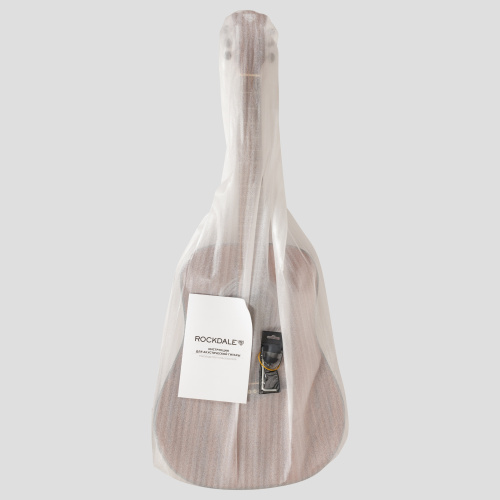 ROCKDALE Aurora D6 Gloss All-Mahogany акустическая гитара дредноут, цвет натуральный, глянцевое покр фото 9