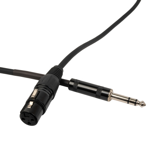 ROCKDALE XF001-5M готовый микрофонный кабель, разъемы XLR female X stereo jack male, длина 5 м, черный фото 5