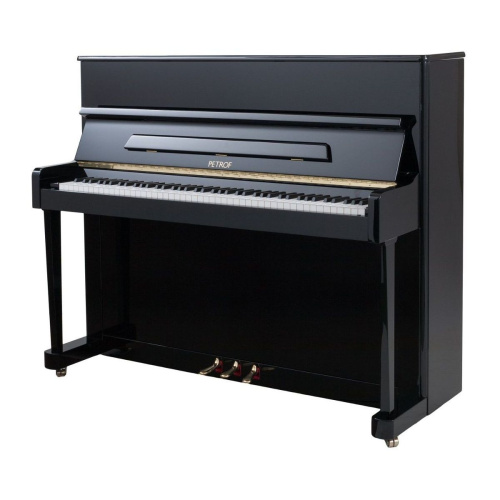 Petrof P 118P1 (0801) акустическое пианино, высота 118 см, цвет чёрный полированный