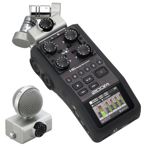 Zoom H6 ручной рекордер-портастудия. Каналы - 4/Сменные микрофоны/Цветной дисплей фото 8