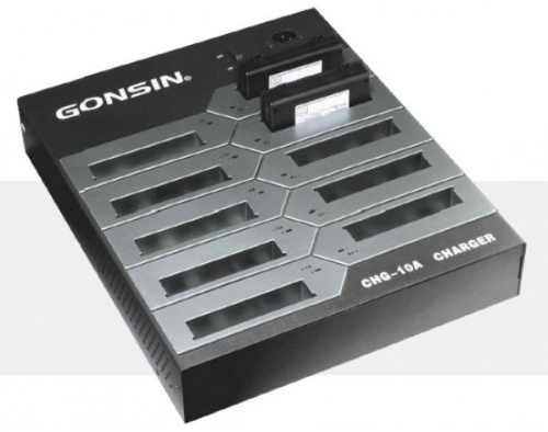 GONSIN CHG-10A Зарядное устройство для аккумуляторных батарей BAT3300, индикация заряда, 10 мест.