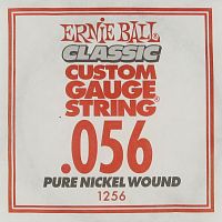 Ernie Ball 1256 струна для электро и акустических гитар. никель, калибр 056