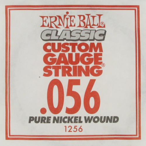 Ernie Ball 1256 струна для электро и акустических гитар. никель, калибр 056