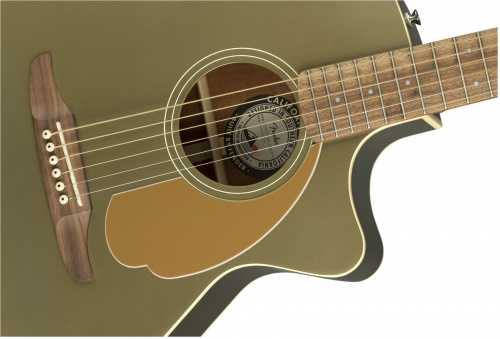 FENDER Newporter Player Olive Satin электроакустическая гитара цвет зеленый фото 3