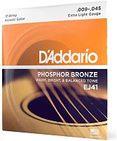 D'Addario EJ41 струны для 12-струнной гитары, фосфор/бронза, Extra Light 9-45