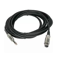Invotone ACM1006BK Микрофонный кабель, mono jack 6,3 — XLR3F, длина 6 м (черный)