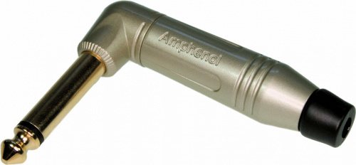 Amphenol ACPM-RN-AU кабельный угловой разъем mono jack 6,5 мм (TS), материал - металл, позолоченные контакты, цвет никель фото 3