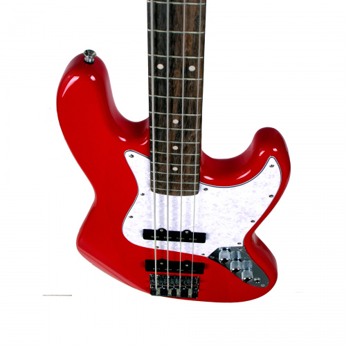 REDHILL JB200/RD бас-гитара 4-стр., J+J, 864 мм, цвет красный фото 4