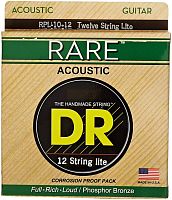 DR RPL-10/12 серия Rare для 12-струн. акустической гитары, фосфорная бронза, Extra Light (10-48)
