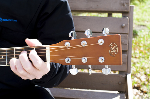 SX SD104 Гитара акустическая, корпус: липа, гриф: окуме, накладка грифа и нижний порожек: палисандр, колки: хромированное покрытие, цвет натуральный м фото 10