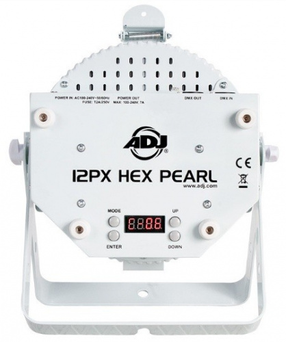 American DJ 5PX HEX Pearl светодиодный прожектор с 5 светодиодами HEX 6-в-1 мощностью 12 Вт каждый. Угол луча 30 Габариты (ДxШxВ): 210 x 100 x 220 мм  фото 2