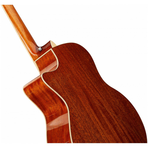 TOM GA-C2 акустическая гитара в корпусе гранд аудиториум с вырезом, верхняя дека массив ели, кор фото 5