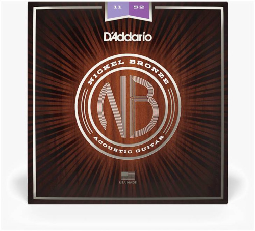 D'Addario NB1152 струны для акустической гитары,Custom Light, 11-52 фото 2