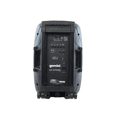 Gemini AS-12TOGO Портативная акустическая система, 600 Ватт, 12" вуфер, bluetooth, USB. SD фото 4