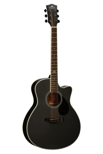 KEPMA A1CE Black Matt электроакустическая гитара, цвет черный, в комплекте 3м кабель фото 6
