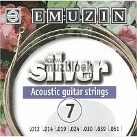 EMUZIN SILVER 7А222 Струны для 7-струнной акуст. гитары .012 .051, обмотка из посеребренной меди
