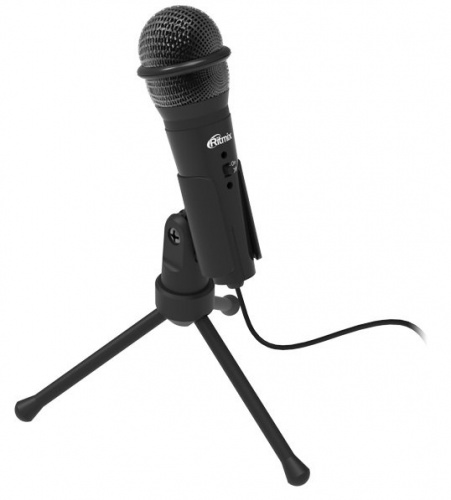 RITMIX RDM-120 Black Проводной микрофон Тип микрофона: конденсаторный Направленность: всенаправленный Чувствительность: -30±3dB (0dB=1V / Pa на 1kHz)  фото 5