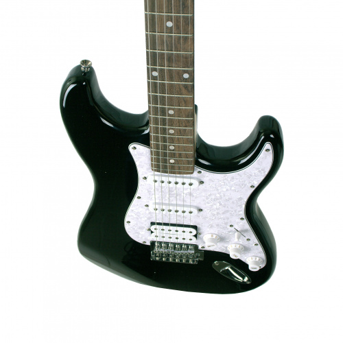 REDHILL STM200/BK эл.гитара, Stratocaster, 1V/2T/3P, S-S-H, тополь/клен, цвет черный фото 3