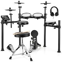 DONNER DED-200 Electric Drum Set 5 Drums 3 Cymbals электронная ударная установка (5 пэдов барабанов, 3 пэда тарелок, стул для ба