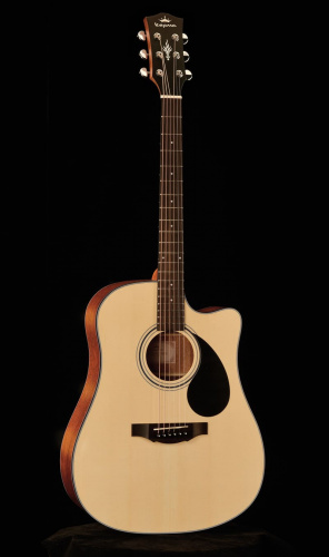 KEPMA EDCE Natural электроакустическая гитара, цвет натуральный, в комплекте 3м кабель фото 2