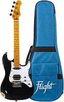 FLIGHT Pathfinder Tenor BK Relic электроукулеле, стратокастер, тенор, чехол