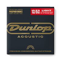 Dunlop DAP1252J струны для 12-ти струнной акустической гитары Phosphor Bronze 12-52