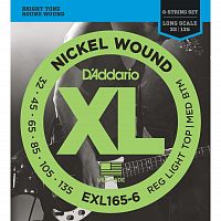 D'Addario EXL165-6 Струны 6-струнной бас-гитары, Long, 032-135.