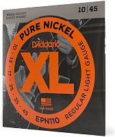 D'ADDARIO EPN110 PURE NICKEL REGULAR LIGHT 10-45 струны для электрогитары, никель, 10-45