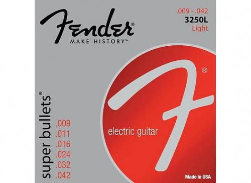 FENDER STRINGS NEW SUPER BULLET 3250L NPS BULLET END 9-42 струны для электрогитары, стальные с никелевым покрытием