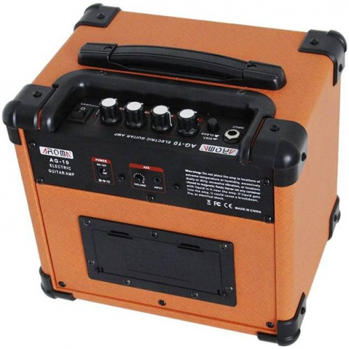 AROMA AG-10 ORANGE Комбо для электрогитары, 10Вт, динамик 5" (8 Ом), эквалайзер, перегруз фото 2