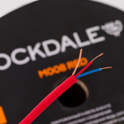 ROCKDALE M008 red микрофонный кабель в бухте для балансных соединений, OFC структура 84х0,1+2х(28х0,1), красный, длина 100 метро фото 3