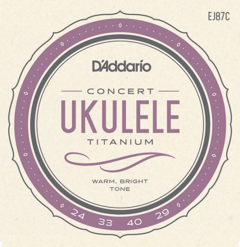 D'ADDARIO EJ87C SET CONCERT TITANIUM UKULELE струны для укулеле концерт