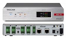 Tascam MM-2D-E Dante-Analogue конвертор с DSP Mixer, 2 MIC(+48V)/LIN входа и 2 линейных выхода с разъёмами EUROBLOCK, питание P